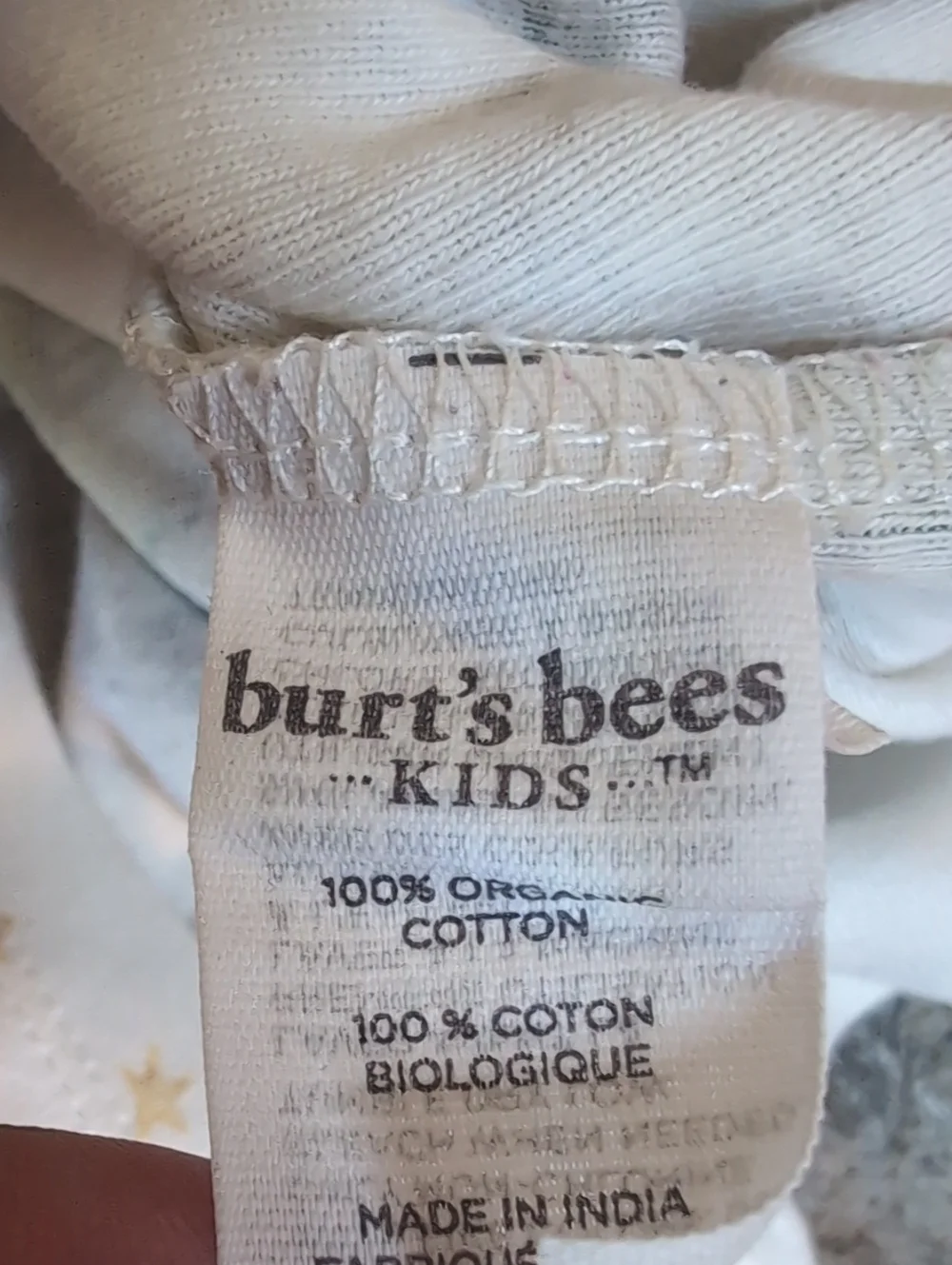 Burt's Bees Cream Holiday Cabin Pajama Set with Red Trim Size 3T